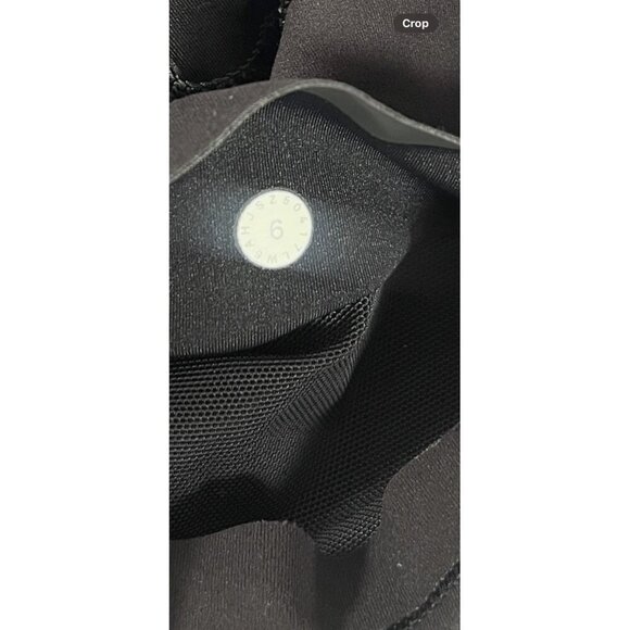 Lululemon In Movement Crop Everlux Vintage Black Size 6 - Picture 4 of 7